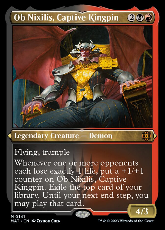 Ob Nixilis, Captive Kingpin (Foil Etched) [March of the Machine: The Aftermath] | Arkham Games and Comics