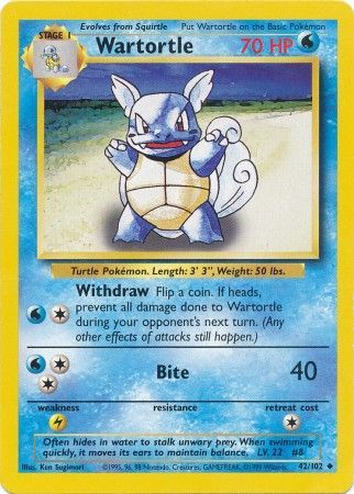 Wartortle (42/102) [Base Set Unlimited] | Arkham Games and Comics