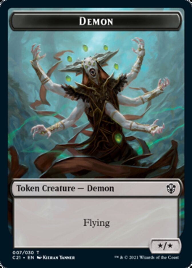 Demon // Fungus Beast Token [Commander 2021 Tokens] | Arkham Games and Comics