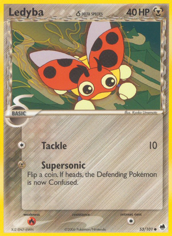 Ledyba (53/101) (Delta Species) [EX: Dragon Frontiers] | Arkham Games and Comics