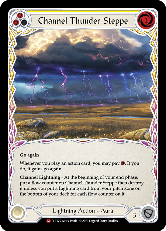 Channel Thunder Steppe [ELE175] (Tales of Aria)  1st Edition Rainbow Foil | Arkham Games and Comics