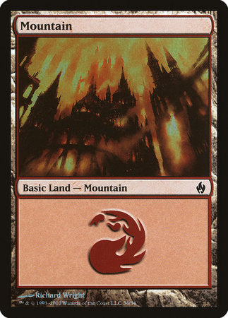 Mountain (34) [Premium Deck Series: Fire and Lightning] | Arkham Games and Comics