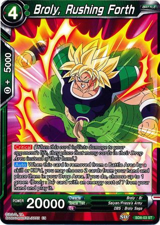 Broly, Rushing Forth (Starter Deck - Rising Broly) [SD8-03] | Arkham Games and Comics