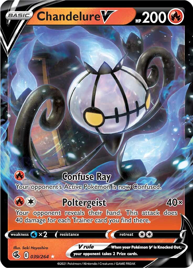 Chandelure V (039/264) [Sword & Shield: Fusion Strike] | Arkham Games and Comics