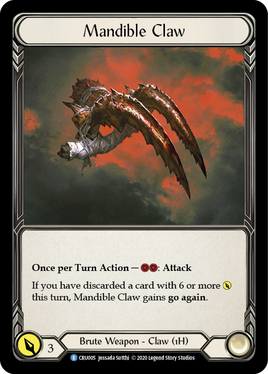 Mandible Claw [CRU005] (Crucible of War)  1st Edition Normal | Arkham Games and Comics