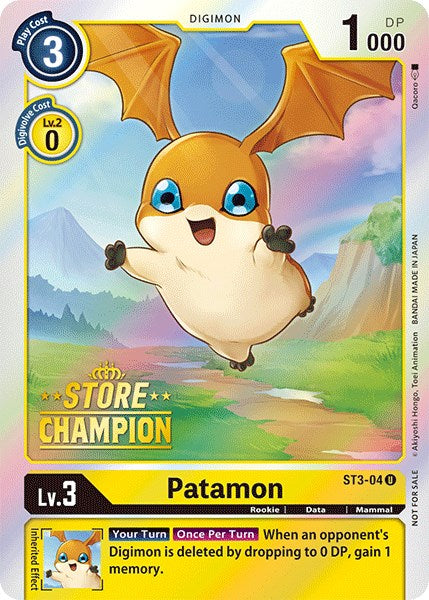 Patamon [ST3-04] (Store Champion) [Starter Deck: Heaven's Yellow Promos] | Arkham Games and Comics