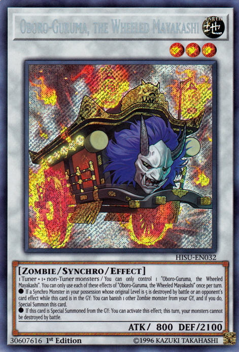 Oboro-Guruma, the Wheeled Mayakashi [HISU-EN032] Secret Rare | Arkham Games and Comics