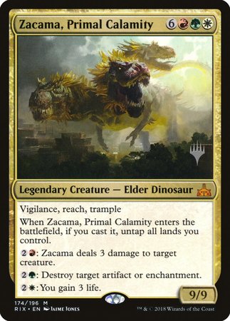 Zacama, Primal Calamity [Rivals of Ixalan Promos] | Arkham Games and Comics