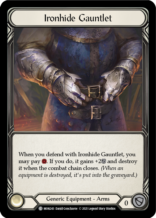 Ironhide Gauntlet [MON243-CF] (Monarch)  1st Edition Cold Foil | Arkham Games and Comics