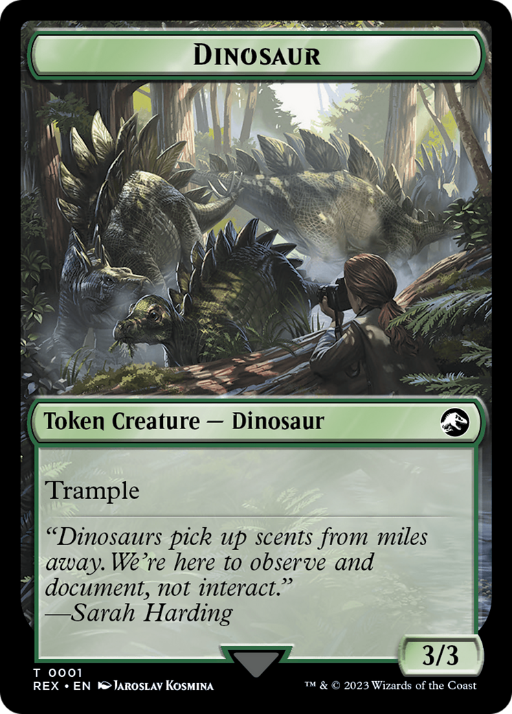 Copy // Dinosaur (0001) Double-Sided Token [The Lost Caverns of Ixalan Tokens] | Arkham Games and Comics