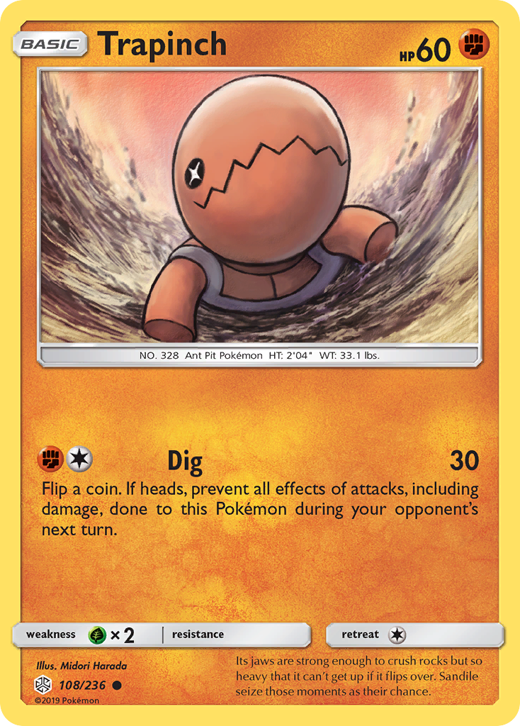 Trapinch (108/236) [Sun & Moon: Cosmic Eclipse] | Arkham Games and Comics