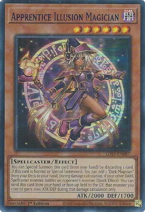 Apprentice Illusion Magician (Blue) [LDS3-EN087] Ultra Rare | Arkham Games and Comics