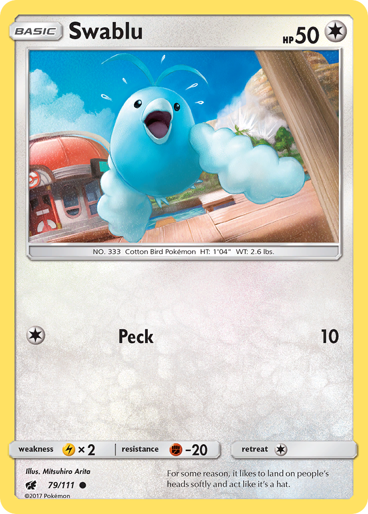 Swablu (79/111) [Sun & Moon: Crimson Invasion] | Arkham Games and Comics