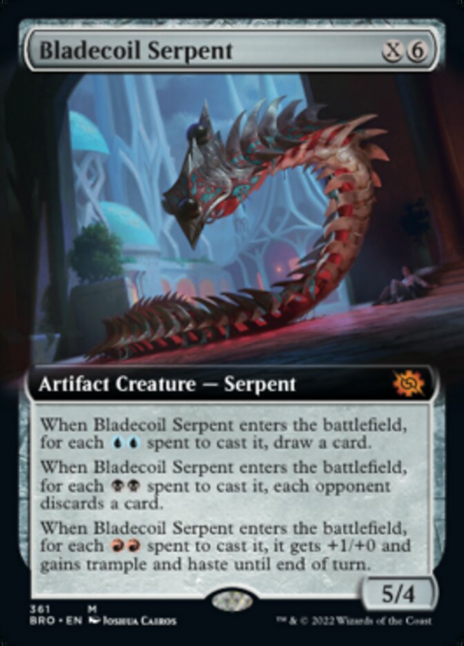 Bladecoil Serpent (Extended Art) [The Brothers' War] | Arkham Games and Comics