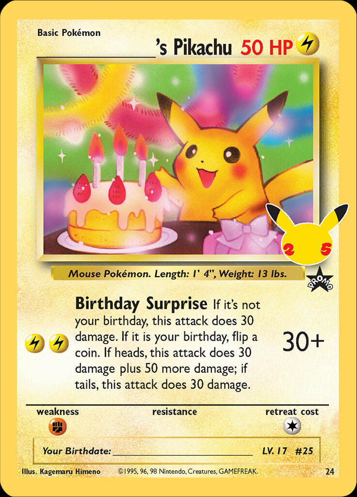 _____'s Pikachu (24) [Celebrations: 25th Anniversary - Classic Collection] | Arkham Games and Comics