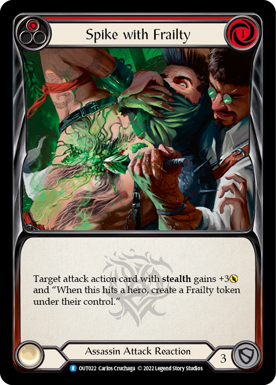 Spike with Frailty (Red) [OUT022] (Outsiders)  Rainbow Foil | Arkham Games and Comics