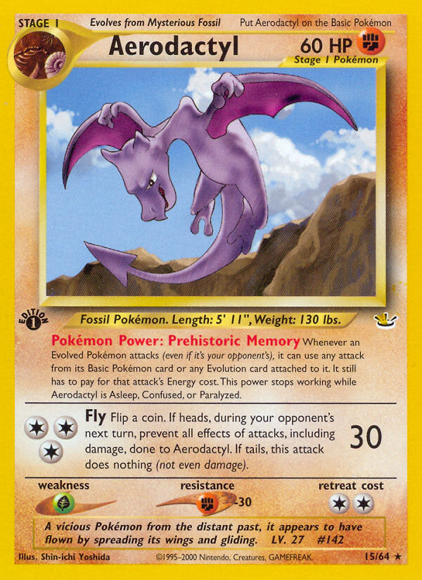 Aerodactyl (15/64) [Neo Revelation 1st Edition] | Arkham Games and Comics