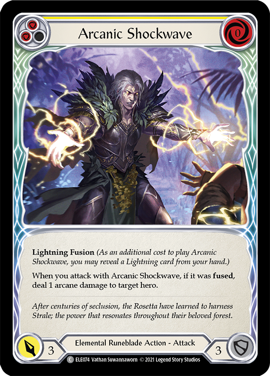 Arcanic Shockwave (Yellow) [ELE074] (Tales of Aria)  1st Edition Rainbow Foil | Arkham Games and Comics