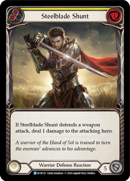 Steelblade Shunt (Yellow) [U-WTR127] (Welcome to Rathe Unlimited)  Unlimited Rainbow Foil | Arkham Games and Comics