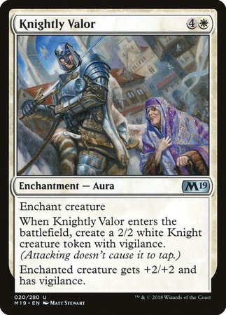 Knightly Valor [Core Set 2019] | Arkham Games and Comics