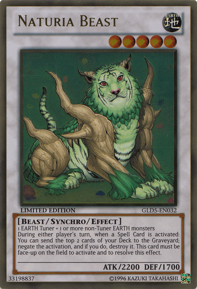 Naturia Beast [GLD5-EN032] Gold Rare | Arkham Games and Comics