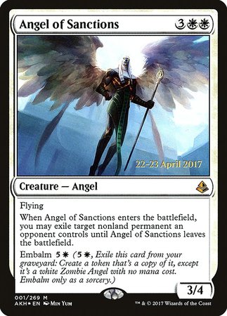 Angel of Sanctions [Amonkhet Promos] | Arkham Games and Comics