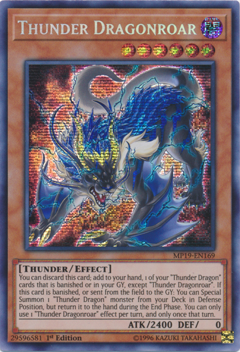 Thunder Dragonroar [MP19-EN169] Prismatic Secret Rare | Arkham Games and Comics