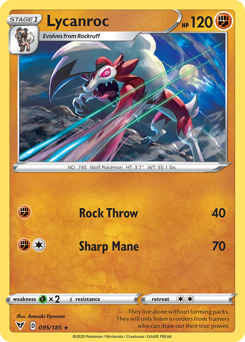 Lycanroc (095/185) [Sword & Shield: Vivid Voltage] | Arkham Games and Comics