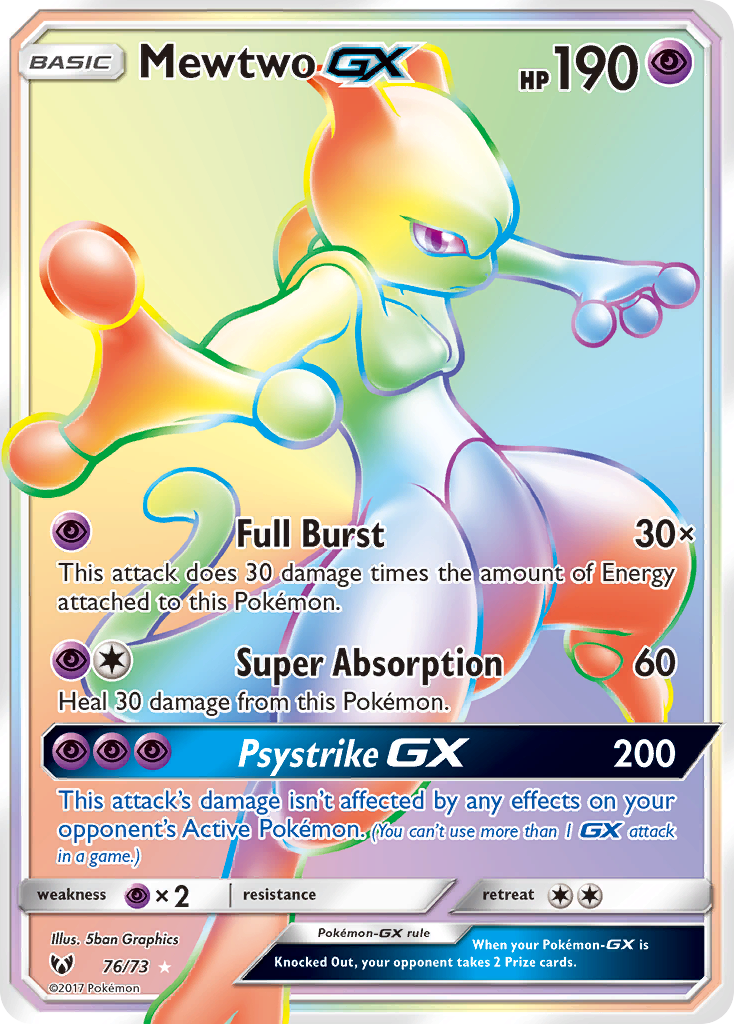 Mewtwo GX (76/73) [Sun & Moon: Shining Legends] | Arkham Games and Comics