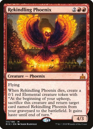 Rekindling Phoenix [Rivals of Ixalan Promos] | Arkham Games and Comics
