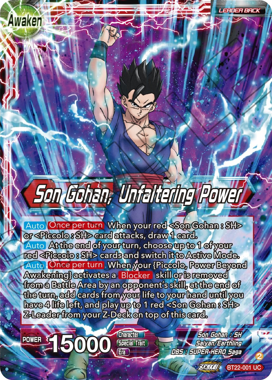 Son Gohan // Son Gohan, Unfaltering Power (BT22-001) [Critical Blow] | Arkham Games and Comics