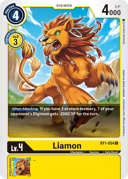 Liamon [BT1-054] [Release Special Booster Ver.1.0] | Arkham Games and Comics