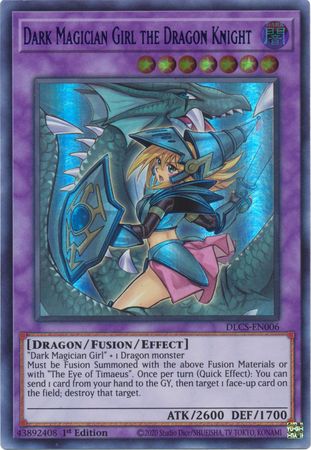 Dark Magician Girl the Dragon Knight (Alternate Art) (Green) [DLCS-EN006] Ultra Rare | Arkham Games and Comics