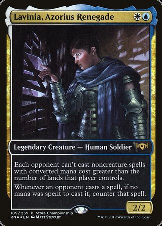 Lavinia, Azorius Renegade [Ravnica Allegiance Promos] | Arkham Games and Comics