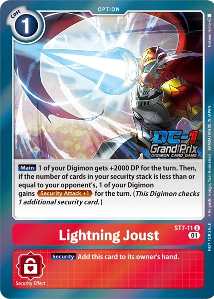 Lightning Joust [ST7-11] (Grand Prix 2022) [Starter Deck: Gallantmon] | Arkham Games and Comics