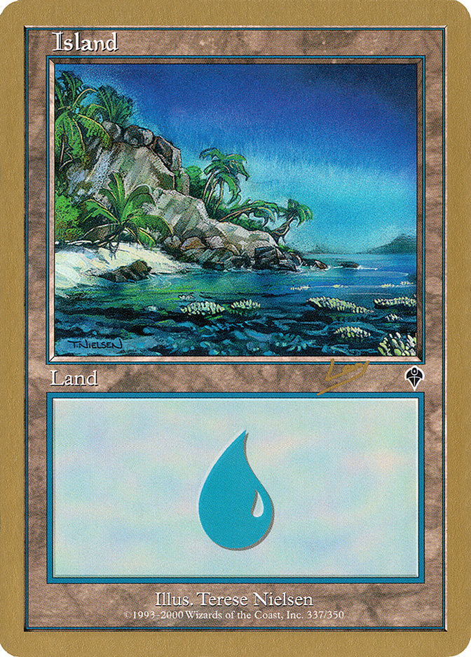 Island (rl337a) (Raphael Levy) [World Championship Decks 2002] | Arkham Games and Comics