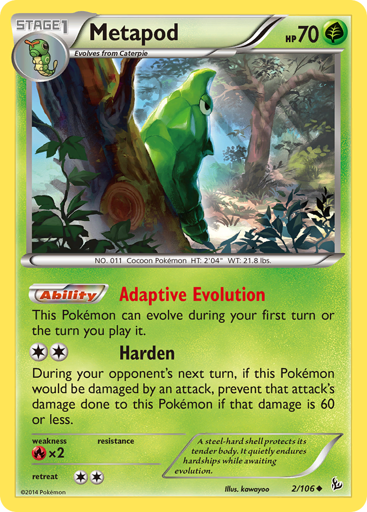 Metapod (2/106) [XY: Flashfire] | Arkham Games and Comics