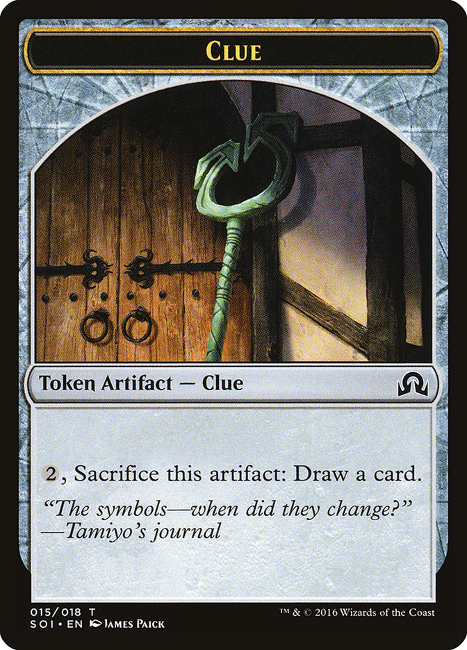 Clue (015/018) [Shadows over Innistrad Tokens] | Arkham Games and Comics