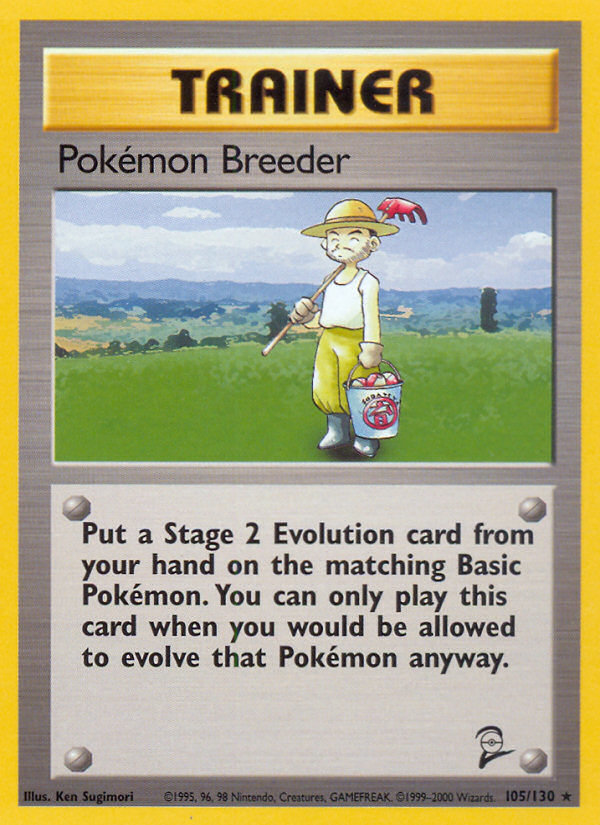 Pokemon Breeder (105/130) [Base Set 2] | Arkham Games and Comics