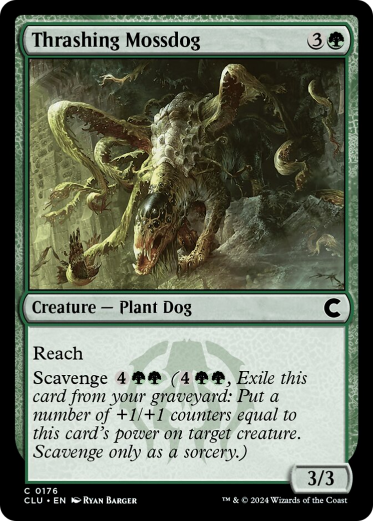 Thrashing Mossdog [Ravnica: Clue Edition] | Arkham Games and Comics