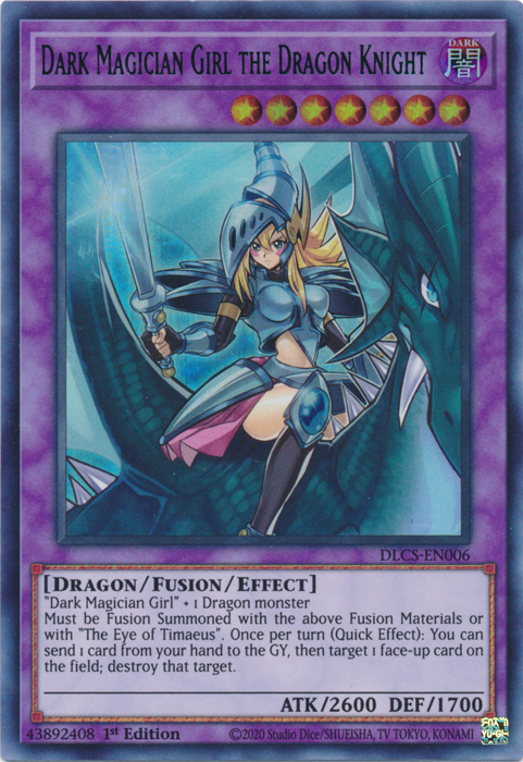 Dark Magician Girl the Dragon Knight (Blue) [DLCS-EN006] Ultra Rare | Arkham Games and Comics