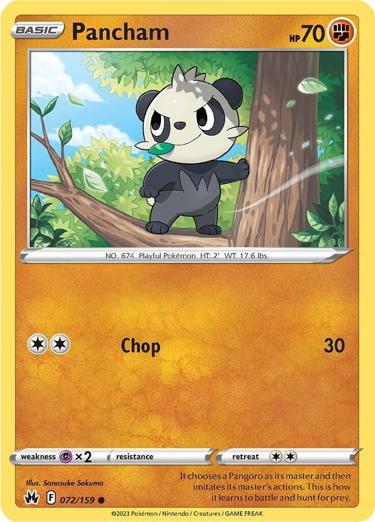 Pancham (072/159) [Sword & Shield: Crown Zenith] | Arkham Games and Comics