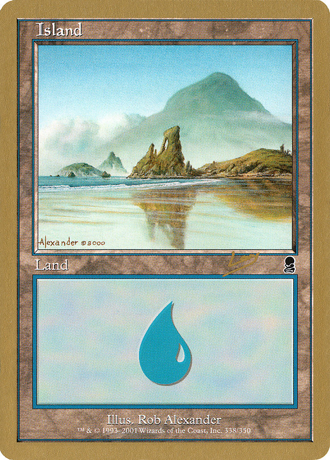 Island (rl338) (Raphael Levy) [World Championship Decks 2002] | Arkham Games and Comics