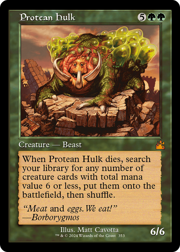 Protean Hulk (Retro Frame) [Ravnica Remastered] | Arkham Games and Comics