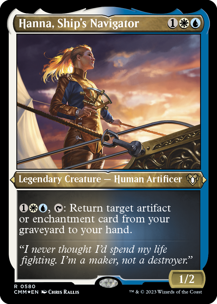 Hanna, Ship's Navigator (Foil Etched) [Commander Masters] | Arkham Games and Comics