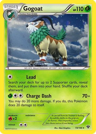 Gogoat (19/146) (Cosmos Holo) [XY: Base Set] | Arkham Games and Comics