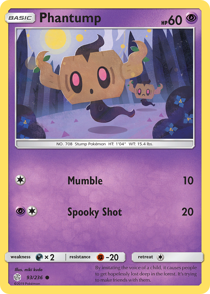 Phantump (93/236) [Sun & Moon: Cosmic Eclipse] | Arkham Games and Comics