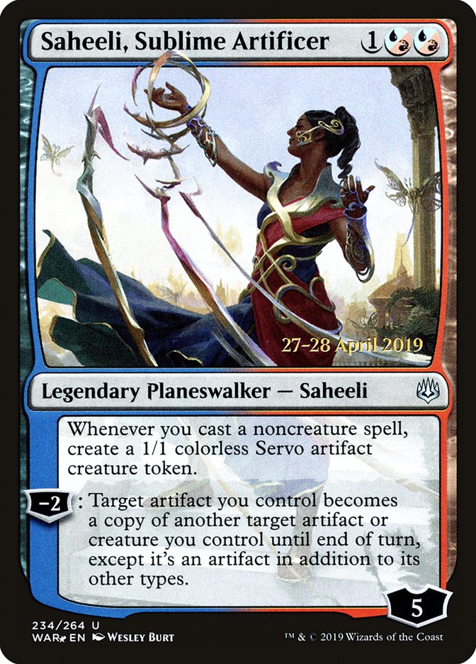 Saheeli, Sublime Artificer  [War of the Spark Prerelease Promos] | Arkham Games and Comics