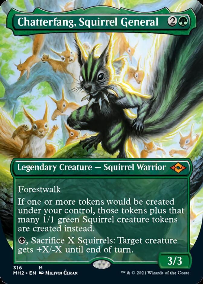 Chatterfang, Squirrel General (Borderless Alternate Art) [Modern Horizons 2] | Arkham Games and Comics