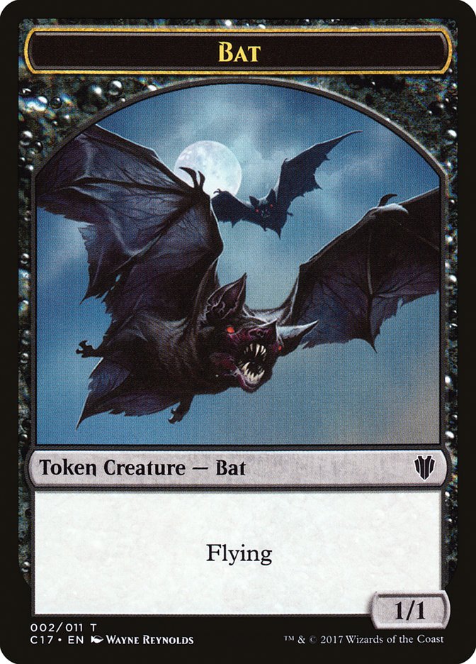 Bat // Vampire Double-sided Token [Commander 2017 Tokens] | Arkham Games and Comics